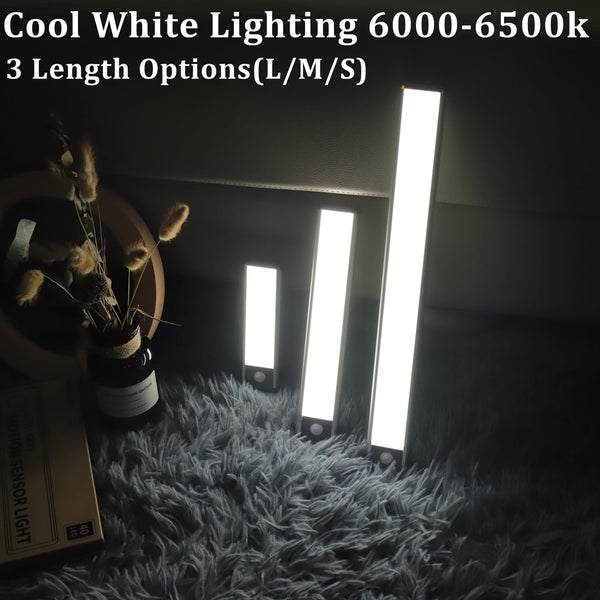 Rechargeable 2 Pack Bright 40LED Motion Sensor Activated Night Light for Closet, Kitchen Counter, Battery Operated under Cabinet Light, Cordless