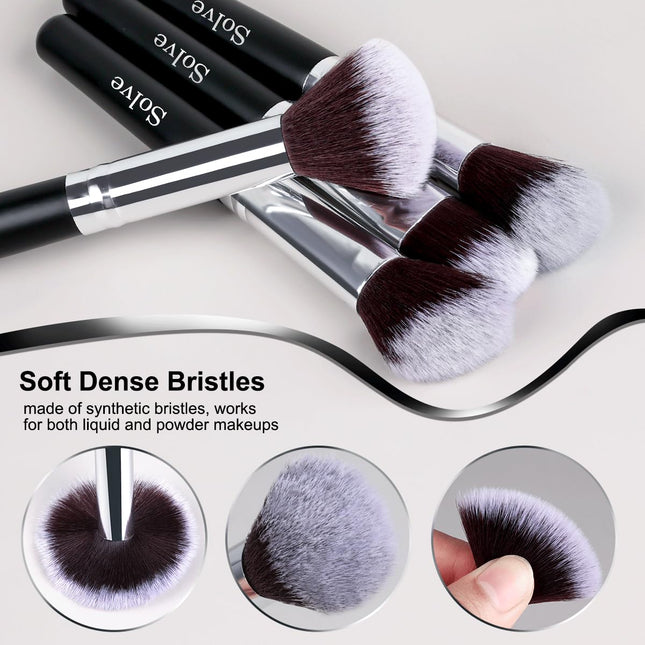 Makeup Brush Set, SOLVE 32 Pieces Professional Makeup Brushes Wooden Handle Cosm