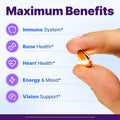 InnovixLabs Vitamin D3 K2-5000 IU Vitamin D3 Plus 600 mcg Vitamin K2 MK4 and MK7 for Max Calcium Absorption, Supports Bone, Immune, Heart Health,