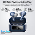 TOZO Hybrid Active Noise Cancelling Wireless Earbuds with 6 Mics AI Clear Call Ear Buds 55H Playtime with LED Display 32 Preset Eqs via APP