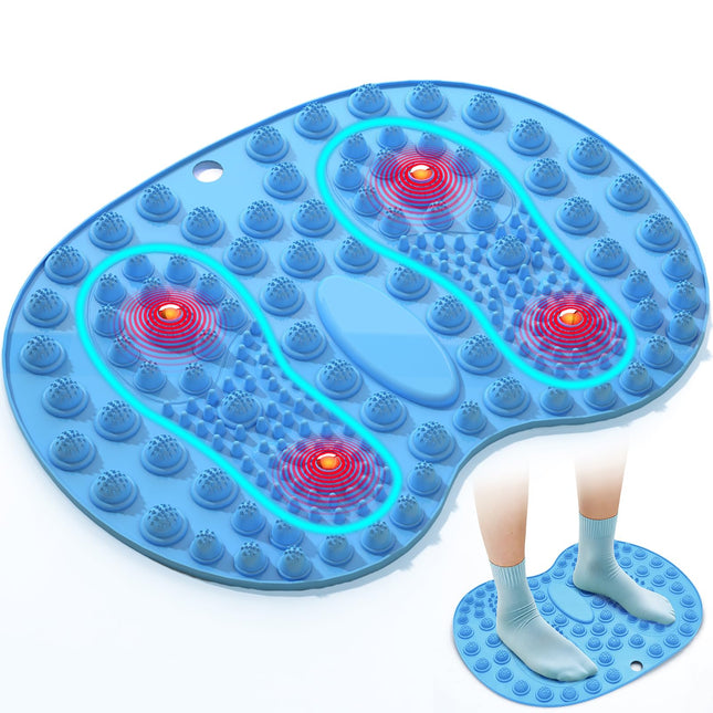 Foot Massager Mat 2PCS, Foot Reflexology Mat with Magnetic Therapy, Standing Desk Mat Acupressure Mat for Feet Relaxatio