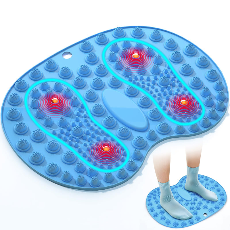 Foot Massager Mat 2PCS, Foot Reflexology Mat with Magnetic Therapy, Standing Desk Mat Acupressure Mat for Feet Relaxation, Pressure Point Mat for
