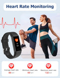 Fitness Tracker, Fitness Watches for Men Women with 24/7 Heart Rate Monitor Sleep Tracker Step/Calorie Counter Stopwatch Pedometer IP68 Waterproof