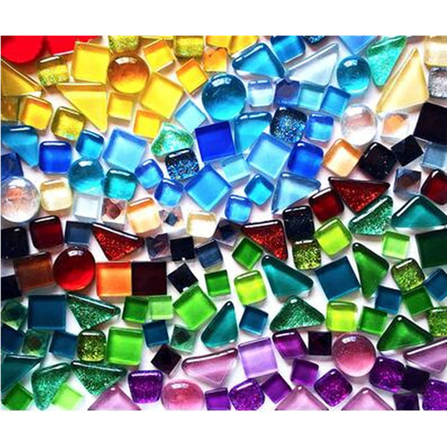 500g Glue Down Irregular Tiny Mosaic Tile Hobbies Children Handmade Crystal Craft for Bathroom Kitchen Home Decoration D