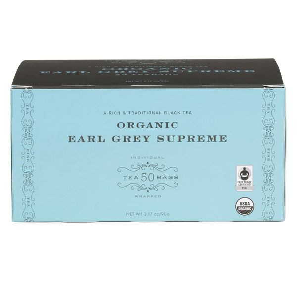 Harney & Sons Organic Earl Grey Supreme Tea Bags, 50 Count 50 Count (Pack of 1)