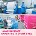 FACEMADE 60 Count XXL Face Towels Disposable 12" × 12" | 20% Larger and 20% More than Others | Lint-free and Odor-free | Soft and Clean, Perfect