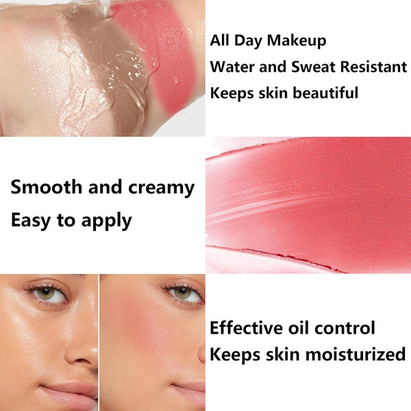 3Pcs Cream Contour Stick Makeup Kit, Shades with Highlighter, Blush and Bronzer Contour Stick for Sculpt the Cheeks, Long Lasting, Waterproof,