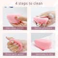 BEAKEY Flat Duo Patented Makeup Sponge Set of 2, Latex Free Pink Beauty Sponge for Foundation and Powder Application, Soft Blending Sponges, Large