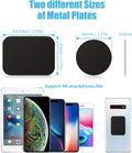 Mount Metal Plate with Adhesive for Magnetic Cradle-Less Mount by Wixgear - X4 Pack 2 Rectangle and 2 round (Compatible with Magnetic Mounts) (Black)