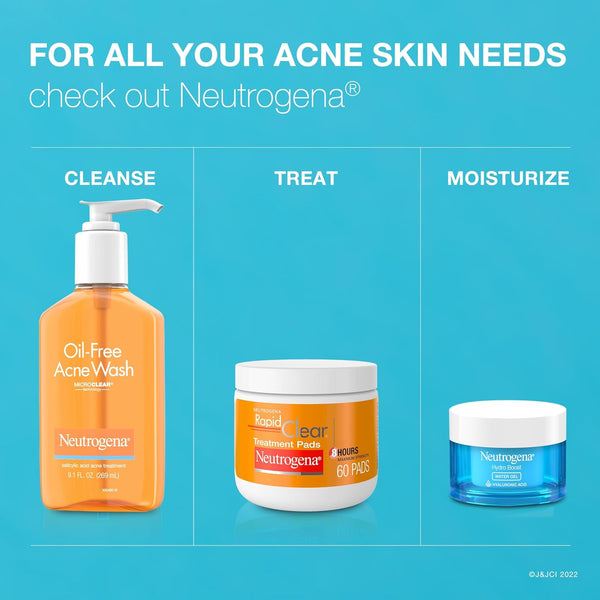Neutrogena Oil-Free Facial Cleanser with Salicylic Acid for Acne-Prone Skin, 9.1 Fl. Oz