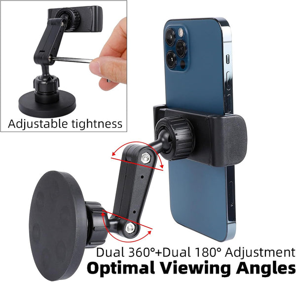 Gym Magnetic Phone Holder Mount Attach to Metal Surface, 360° Rotatable Heavy Duty Magnet Phone Mount for Gym Workout Record, Compatible with