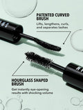SHEGLAM 2 In 1 Black Volume and Length Waterproof Mascara Long Lasting Dual-Ended Tubing Eye Makeup Waterproof Black