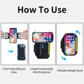 Cell Phone Running Armband - Detachable & 360° Rotatable Universal Cellphone Arm Band for iPhone 17 16 15 14 13 Pro Max Plus Samsung Galaxy Note
