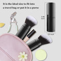 Falliny Retractable Makeup Brush, 2 Pack Travel Kabuki Face Blush Brush, Portable Powder Foundation Sunscreen Brush with Cover for Blush, Bronzer,