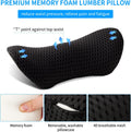 Lumbar Pillow, Memory Foam Lumbar Support Pillow for Office Chair and Car Seat, Back Support Pillow for Lower Back Pain Relief, Support Cushion