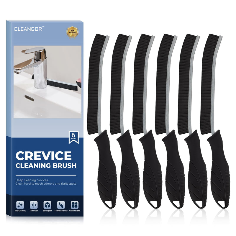 CLEANGOR Crevice Cleaning Brushes, Cleaner Scrub Brush Tool for Crevice | Hard to Reach Tight Space, Home Essentials, Cleaning Supplies for