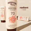 Hawaiian Tropic Sheer Touch Lotion Sunscreen SPF 70, 8Oz | Broad Spectrum, Oxybenzone-Free, Sunblock Lotion, Hawaiian Tropic Sunscreen SPF 70, 8Oz