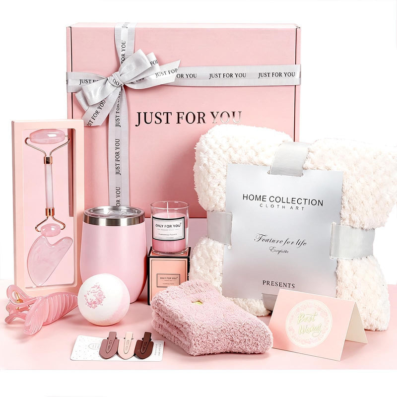 Birthday Gift for Mom ,Women - Get Well Soon Self Care Spa Gift Basket, Relaxing Presents for Wife Sister Daughter Grandma, Mothers Day