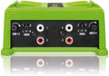 BD400.4GREEN Four Channel 4 X 100 Watt Rms Full Range Car Audio Amplfier 4 Ohms Bridged with Optional Use Low or High Pass Filters Green
