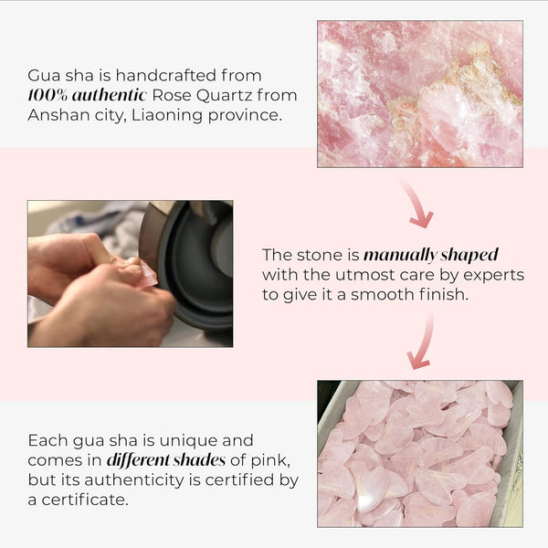 PLANTIFIQUE Rose Quartz Gua Sha Tool Ã¢ÂÂ Anti-Aging Face Massager & Jawline Shaper for Skincare Routine Ã¢ÂÂ Facial Massage & Skin Care Gift