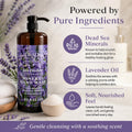 Dead Sea Collection Hand Soap Pump Lavender - Moisturizing Hand Wash Liquid with Dead Sea Minerals and Lavender Oil, Reviving, Calming - Pack of 2