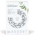 Bliss Collections Habit Tracker Calendar Notepad, Greenery Floral, Gold Spiral Binding, Inspirational and Motivational Monthly Journal to Track