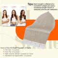 Full Shine Human Hair Tape In Extensions, Ice Blonde 10 Inch | 30G 20Pcs, Remy Hair Extensions Real Human Hair, PU Tape Base, Add Volume For Fine