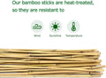 Cambaverd Bamboo Stakes 4ft Natural Plant Stakes for Tomatoes, Beans, Climbing Plants Support - 25 Pack Bamboo Sticks for Plants 4 FT-25PACK