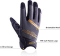 HANDLANDY Mens Work Gloves Touch screen, Utility Mechanic Gloves, Flexible Breathable Fit- Padded Knuckles & Palm Medium Grey