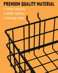 INCLY 4 Pack Pegboard Baskets Bins Set, 4 Size Square Style Black Metal Wire Basket for Any Peg Board Organizing Tools, Pegboard Accessories for