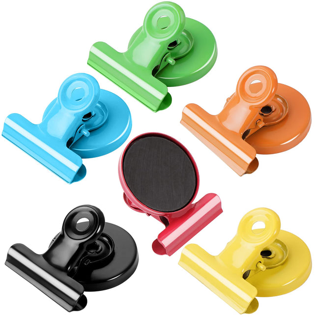VNDUEEY 6 Pack Fridge Magnets Refrigerator Magnets, Magnetic Clips for Whiteboard, Magnet Clips for Kitchen Office Organ