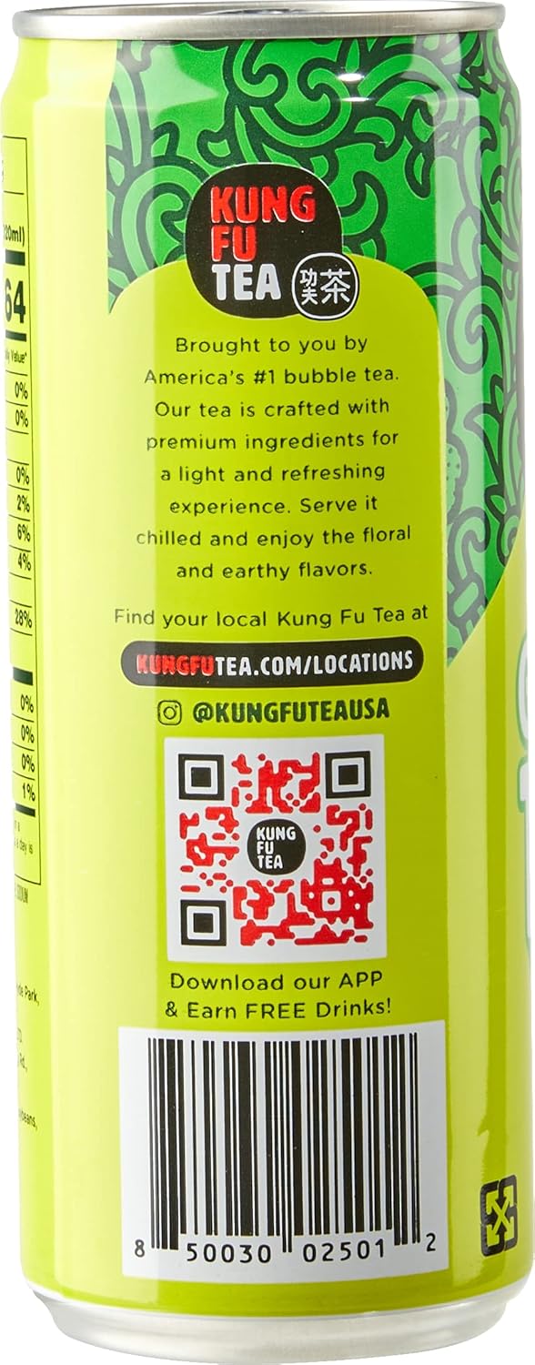 Kung Fu Tea Canned Green Tea Ã¢ÂÂ Lightly Sweetened Green Tea in a Can, Ready to Drink Ã¢ÂÂ All Natural, Premium Iced Tea Ã¢ÂÂ 10.8 Oz Cans,