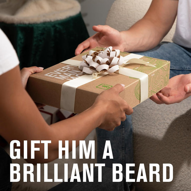 Every Man Jack Mens Aged Bourbon Beard Set - Five Full-Sized Grooming Essentials