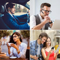 Bluetooth Headset for Cell Phones 500Hrs Standby Time with LED Charging Case 270 Degrees Rotatable Mic Hands Free Bluetooth 5.4 Version