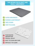 Dish Drying Mat for Kitchen Counter, 12"X19" Dish Drying Pad with Non-Slip Rubber Backed, Hide Stain anti Absorbent for Kitchen Counter, Drying
