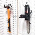 HUHOLE 10-Pack Heavy Duty Pegboard Hooks for Power Tools & Garage Organization, Vinyl-Coated Steel Drill Holders & Utility Hangers, Fits Standard