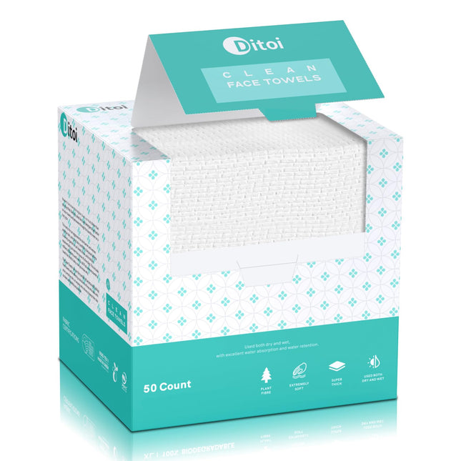 Face Towels, 10"ÃÂ12" Disposable Face Towel, Face Towelettes XL, Ultra Soft Ma