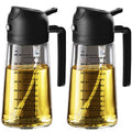 TrendPlain 16oz/470ml Glass Olive Oil Sprayer for Cooking – 2 in 1 Olive Oil Dispenser Bottle for Kitchen Gadgets and Air Fryer Accessories,