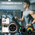 Military Smart Watches for Men(Answer/Make Calls), 1.39" Fitness Watch with Heart Rate Pedometer Sleep Monitor, 110+ Sports Modes Smartwatch for