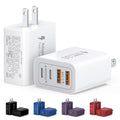 40W USB C Charger Block, 2-Pack 4-Port Type C Fast Charging Brick Dual PD&QC Wall Plug Adapter Compatible for Iphone 16/15/15 Pro/ 15 Pro