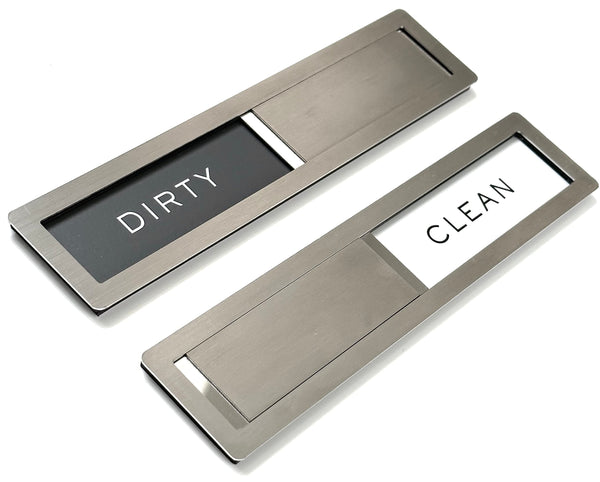 Kubik Letters Clean Dirty Magnet for Dishwasher Sign, Kitchen Decor Organization Accessories Organizers and Storage Stainless Steel (DIRTY/CLEAN)