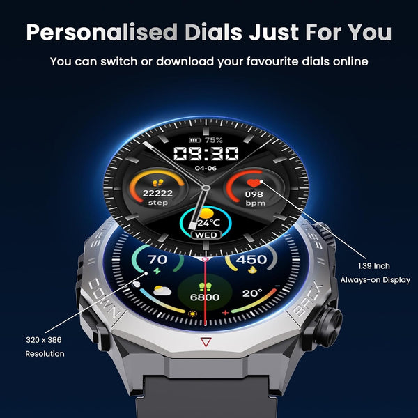 Military Smart Watches for Men(Answer/Make Calls), 1.39" Fitness Watch with Heart Rate Pedometer Sleep Monitor, 110+ Sports Modes Smartwatch for