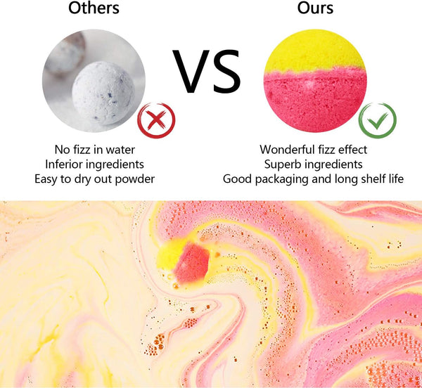 Bath Bombs Gift Set, 50 Handmade Bulk Bath Bombs for Kids, Women, Men, Wonderful Fizz Effect Bath Gift for Valentine'S Day, Christmas & Any