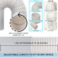 Portable Air Conditioner Window Vent Kit with 5.9” Exhaust Hose Adjustable Portable AC Window Kit for Ducting Universal Portable AC Seal Panel for