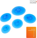 Kitchen + Home Silicone Suction Lids and Food Covers - Set of 5 - Fits Various Sizes of Cups, Bowls, Pans, or Containers!