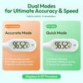 8 Seconds Thermometer for Adults & Kids, Accurate & Safe Baby Thermometer with Fever Alarm and Memory Recall, Oral, Rectal or Underarm Use white