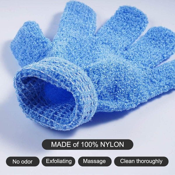 10 Pairs Exfoliating Gloves,Made of 100% Nylon,10 Colors Double Sided Exfoliating Gloves for Beauty Spa Massage Skin Shower Body Scrubber Bathing
