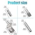 145 Pcs Shelf Pins Kit, Upgraded Shelf Pins 4 Styles, 5mm & 1/4inch Nickel Shelf Support Pegs, Cabinet Shelf Pegs for Shelves, Shelf Support for