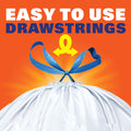 Hefty Strong 13 Gallon Trash Bags, Tall Kitchen Bags, Unscentedlarge Bags with Drawstrings, Durable Closure, Resists Leaks, Punctures, and Tears,