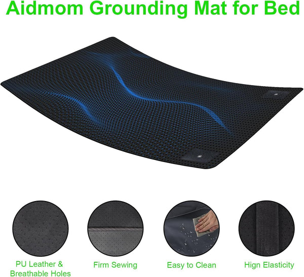 Professional Grounding Mat for Sleep - Improve Sleep Quality, Reduce Stress Fatigue Anxiety, Balanced Energy, Durable Conductive Carbon Grounding